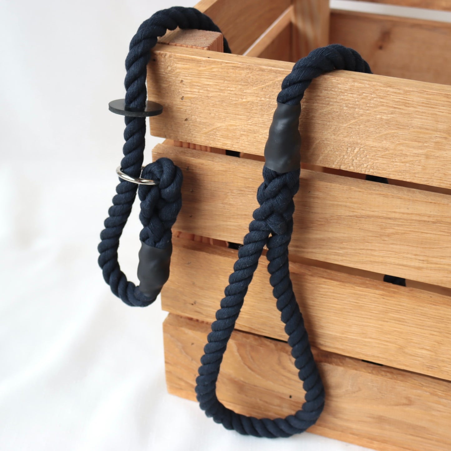 Navy Blue Slip Collar Lead