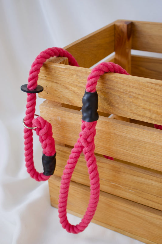Cerise Slip Collar Lead